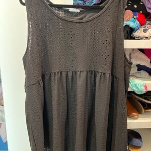 Chic Soul Black Smocked Tank Top